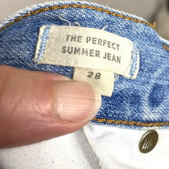 Madewell Perfect Summer Jean Light Wash Size 28 - Picture 8 of 12